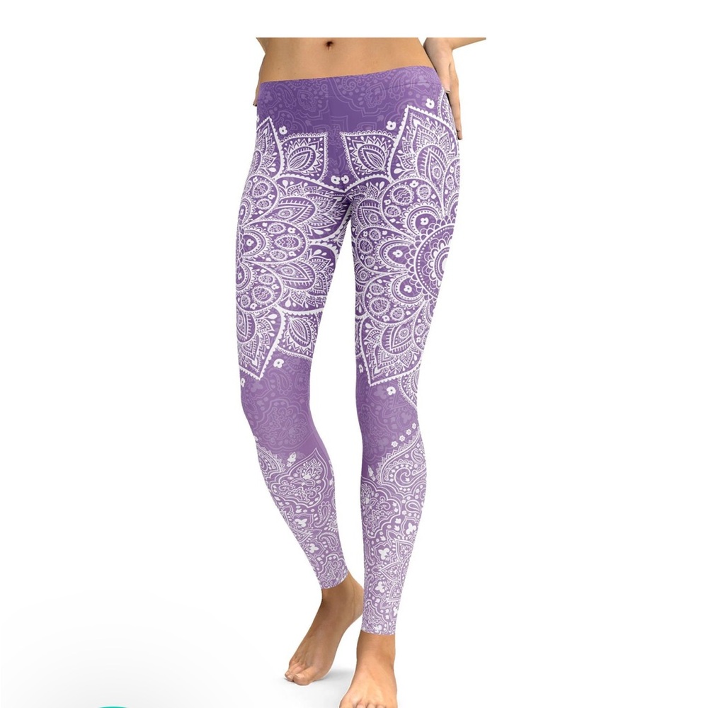 Purple Mandala Print Women's Leggings the most comfortable yoga pants 🧘